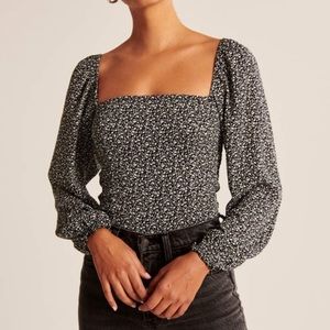 Abercrombie Long Sleeve Squareneck Top